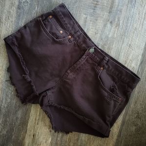 BILLABONG black high wasted jean shorts